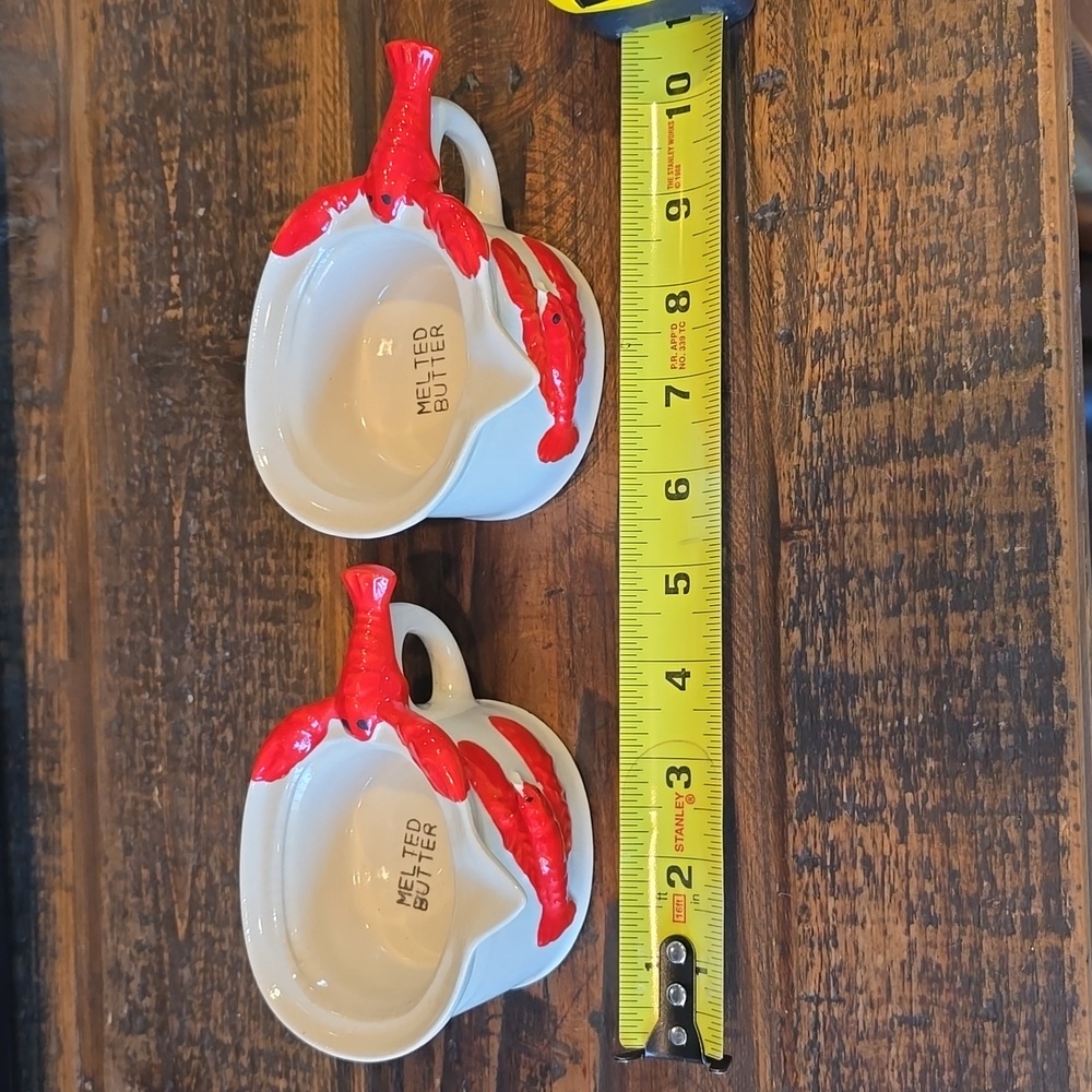 Vintage 6-piece Lobster Set: Melted butter dish and Salt & Pepper shakers - Picture 15 of 17